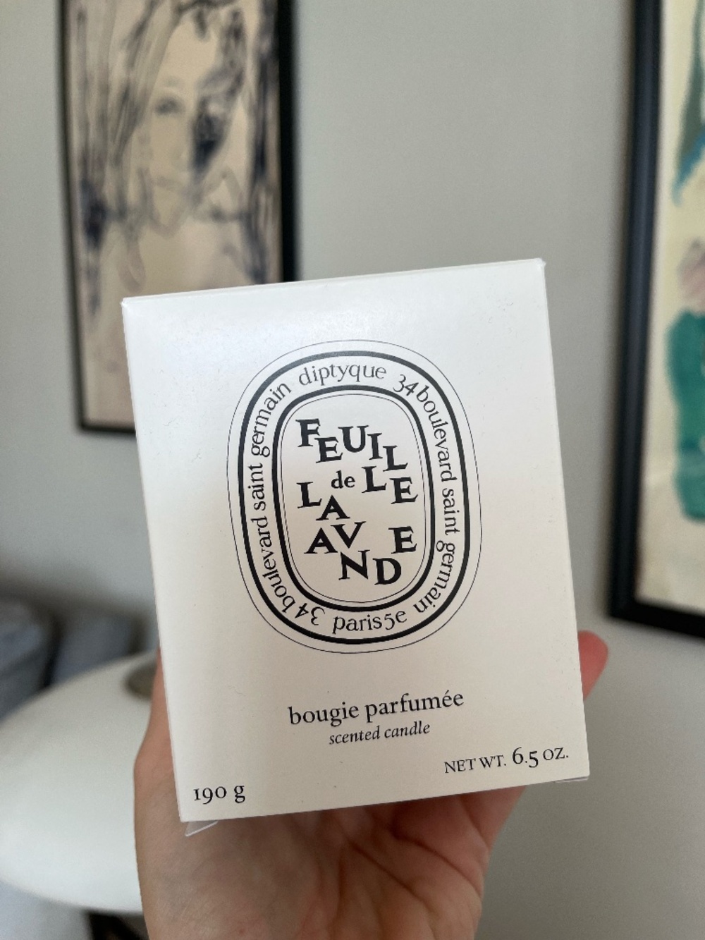 DIPTYQUE Feuille de Lavande (Lavender Leaf) Scented Candle 190g